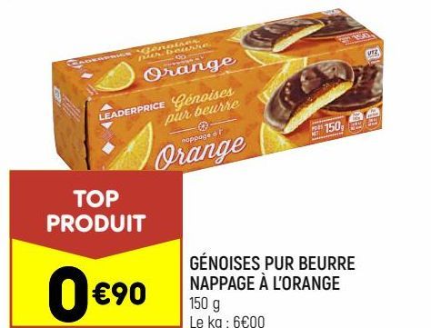 génoise pur beurre nappage à l'orange