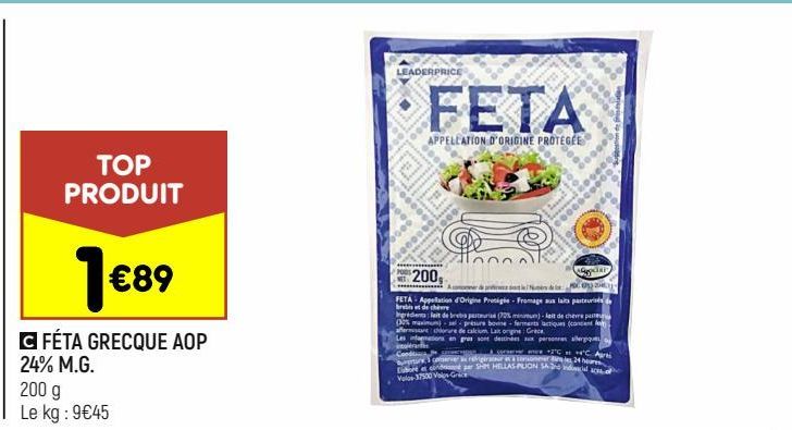 féta grecque aop 24% mg