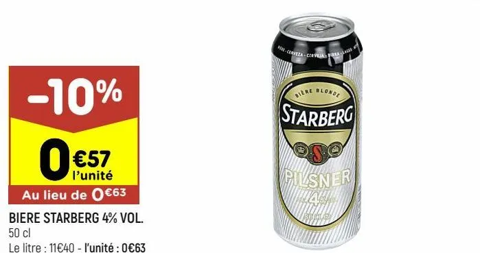 bière starberg 4% vol