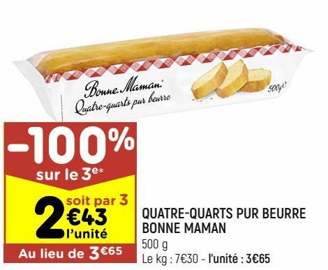 quatre-quarts pur beurre Bonne maman