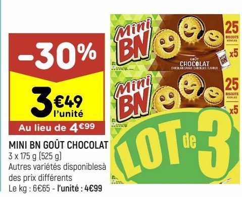 Mini bn gout chocolat