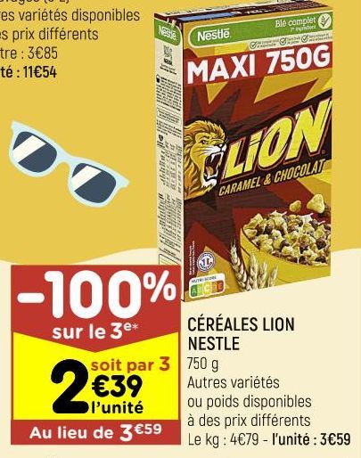 céréales lion Nestlé