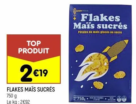 flakes maïs sucrés