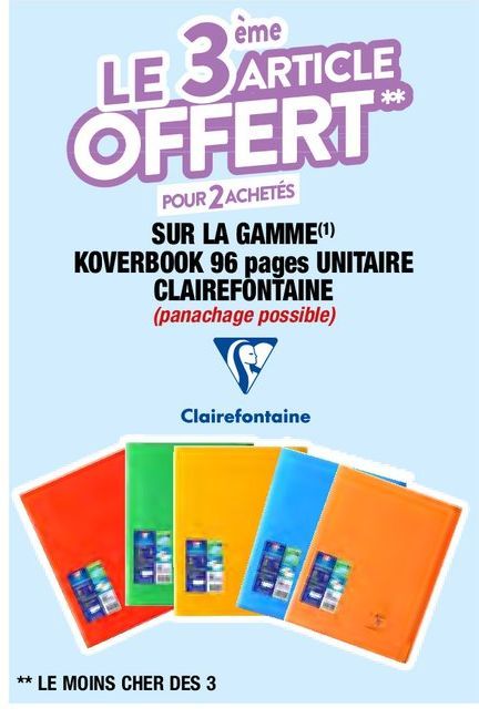 fournitures scolaires clairefontaine