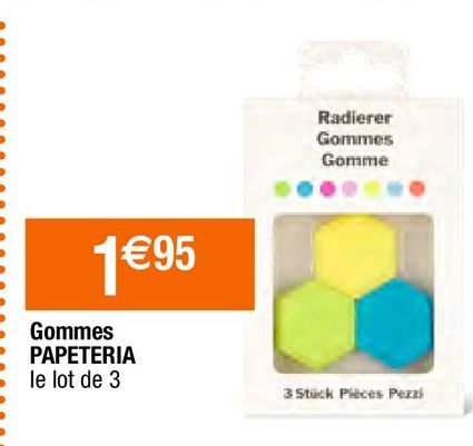 gommes papeteria
