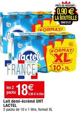 lait demi-écrémé Lactel