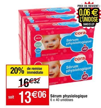 sérum physiologique Cora