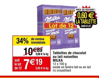 chocolats Milka