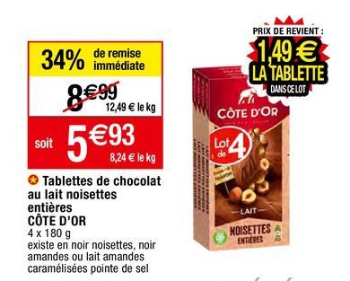 chocolats Carte d'or