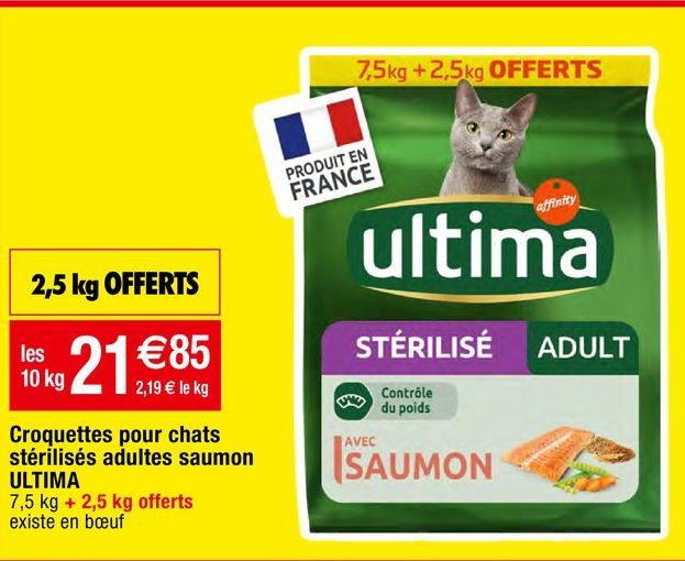 croquettes pour chats Ultima