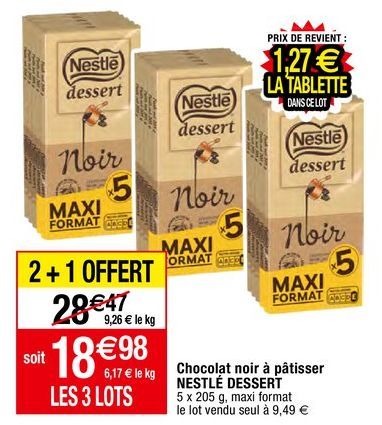 chocolat noir Nestlé