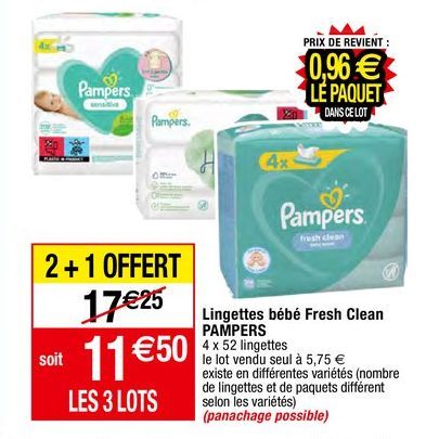 lingettes bébés Pampers