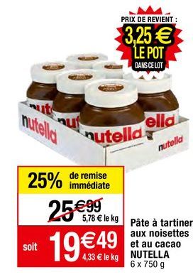 pâte à tartiner cacao Nutella