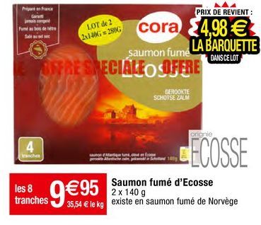 saumon fumé Cora