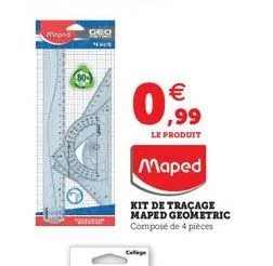 meped  geo  ,99  le produit  maped  kit de traçage maped geometric composé de 4 pièces