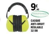 9.90  manufrance  casque  anti-bruit  réglable 32 db