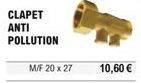 CLAPET ANTI POLLUTION  M/F 20 x 27  10,60 