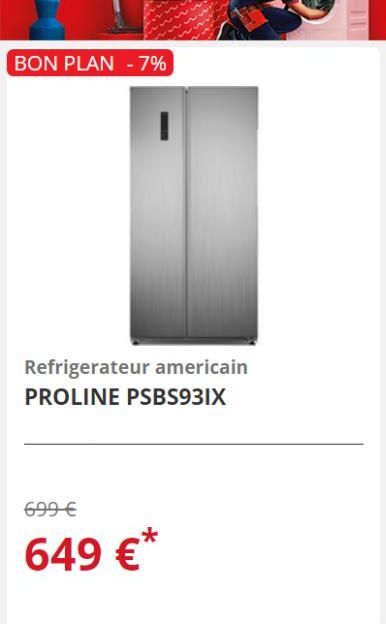 Réfrigérateur américain  offre sur Darty