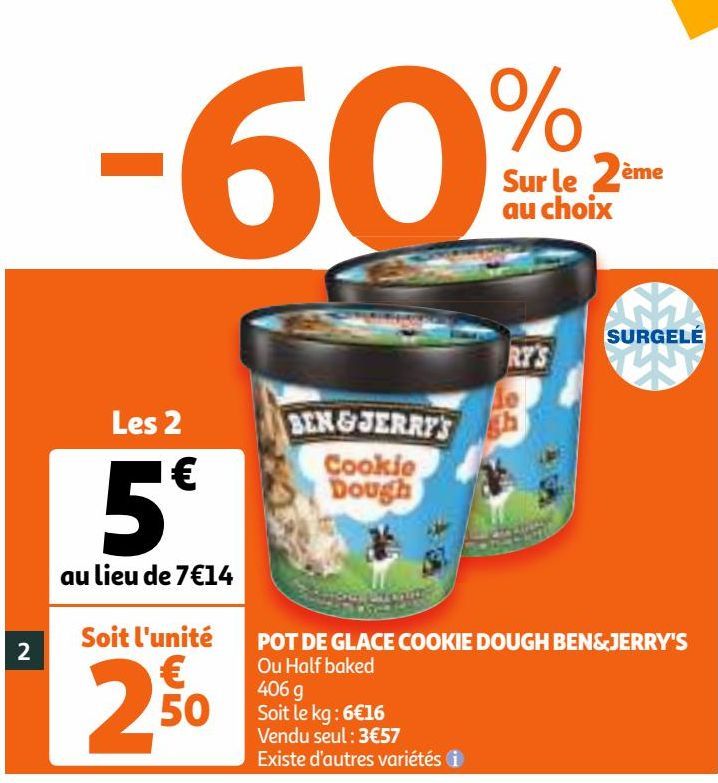 POT DE GLACE COOKIE DOUGH BEN&JERRY'S