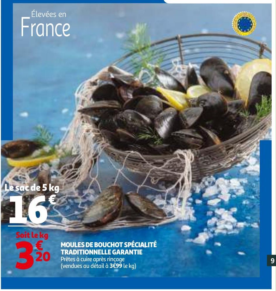 MOULES DE BOUCHOT SPÉCIALITÉ TRADITIONNELLE GARANTIE