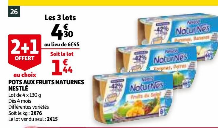 POTS AUX FRUITS NATURNES NESTLÉ