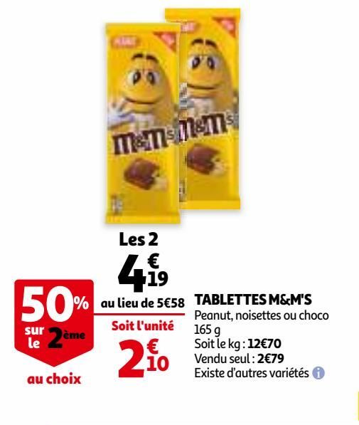 TABLETTES M&M'S