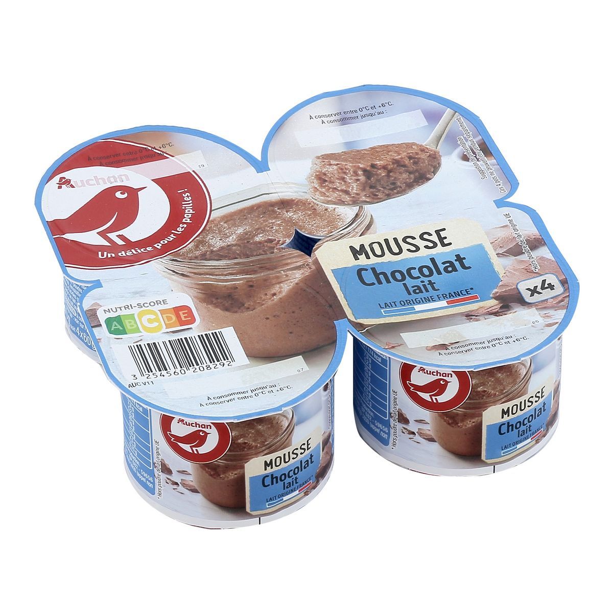 MOUSSE AU CHOCOLAT AU LAIT AUCHAN