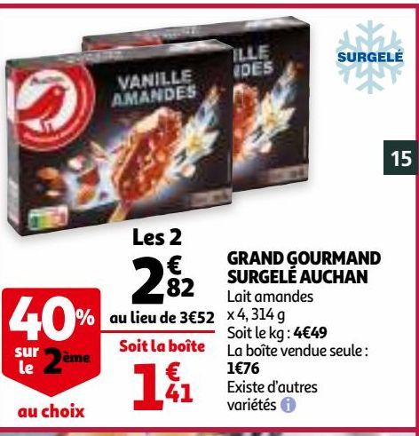 GRAND GOURMAND SURGELÉ AUCHAN