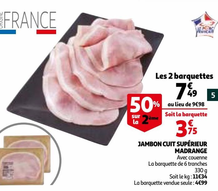 JAMBON CUIT SUPÉRIEUR MADRANGE