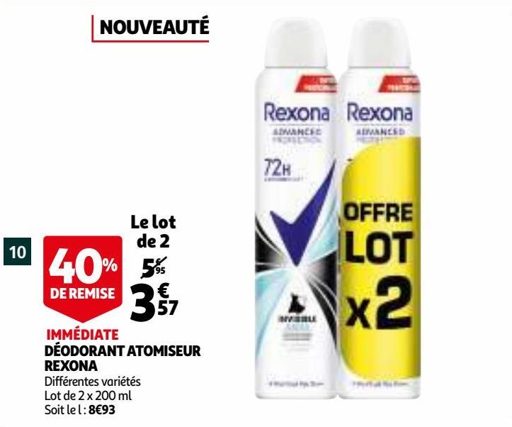 DÉODORANT ATOMISEUR REXONA