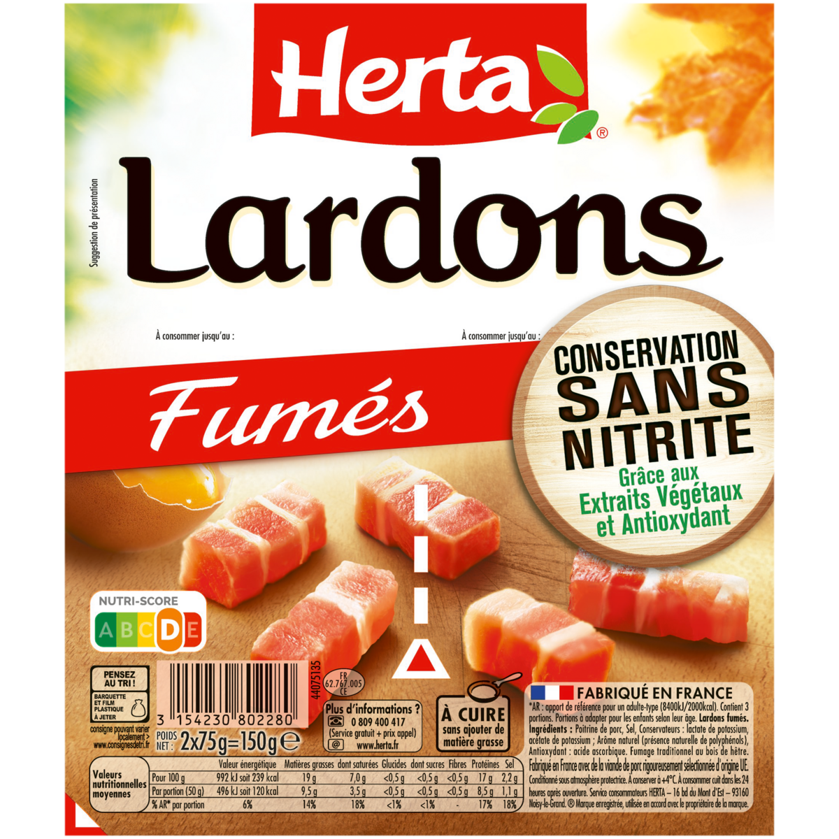 LARDONS FUMÉS HERTA