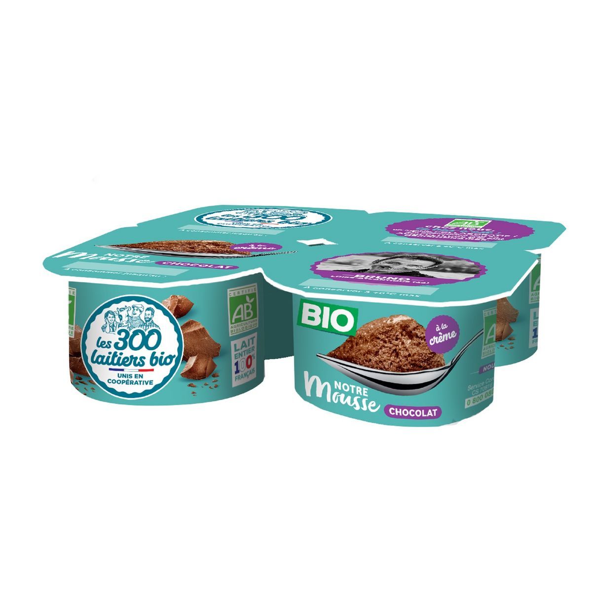 MOUSSE AU CHOCOLAT BIO LES 300 LAITIERS BIO