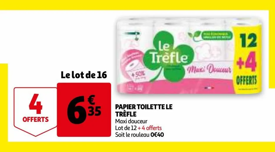 papier toilette le trèfle