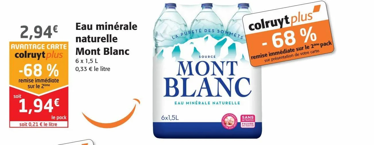 eau minérale naturelle mont blanc