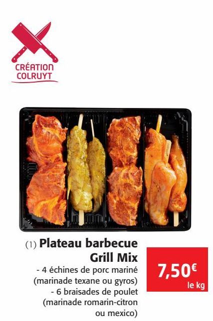 plateau barbecue grill mix