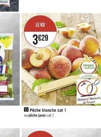 LE KG  329  DPêche blanche cat 1 cu pêche jaune cat 1  Vergers  O  Piches Abricots de France