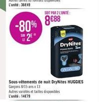 sous-vêtements DryNites