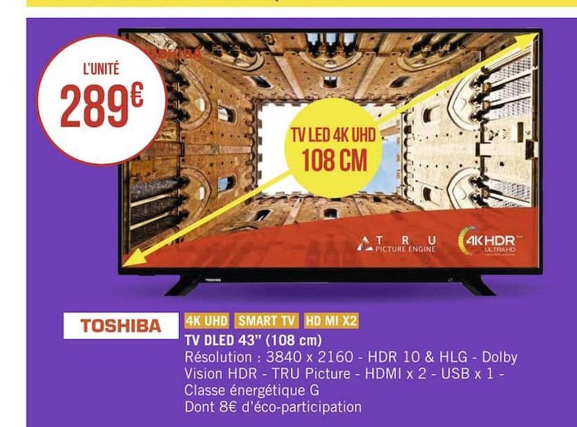 TV DLED 43" (108 cm)