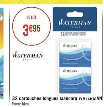 32 cartouches longues standard waterman