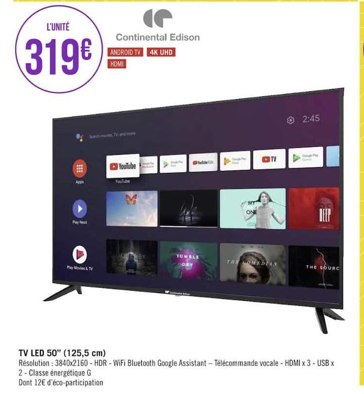 TV LED 50" (125.5 cm)