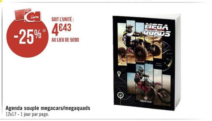 agenda souple megacars/megaquads