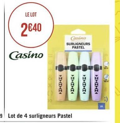 Lot de 4 surligneurs Pastel