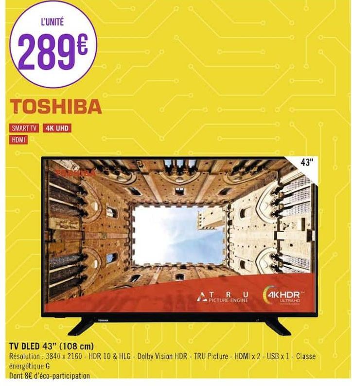 TV DLED 43" (108cm)