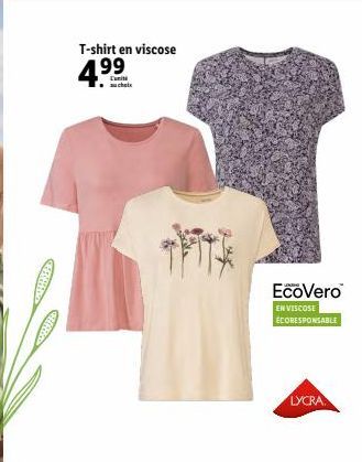 Hifi  T-shirt en viscose  4.99  Cuniti achete  TETTE  EcoVero  EN VISCOSE ECORESPONSABLE  LYCRA