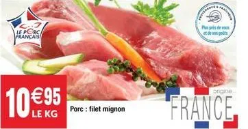 le porc français  porc: filet mignon  leveran  près de et de was godts  astme  origine  france