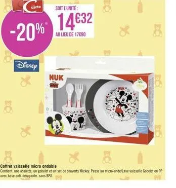 carte  -20%  disney  nuk  soit l'unité:  1432  au lieu de 17690  www.  do  bo  bo