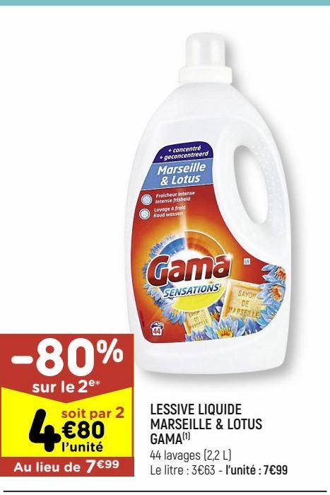 lessive liquide marseille & lotus Gama