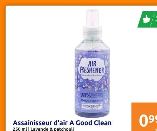 AIR FRESHENER  Lavender & Patchoul  98%  100% RECYCLED BOTTLE A GOOD CLEAN-Naturally  PLANT BASED CREDIENTES  ******