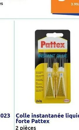 pattex  instant glue  2x3g
