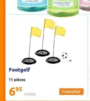 Footgolf  11 pièces  95  6.?5  6.95/st  AGOOD CLEANS naturally